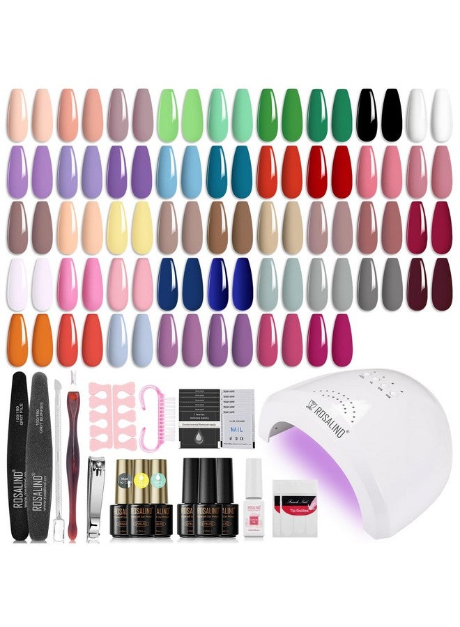 Gel Nail Polish Kit With U V Light 43 Colors Soak Off Gel Polish Nail Set With Matteglossy Base Top Coat Gel Nail Polish Remover Essential Manicure Tools Nails Art Diy Salon Gift