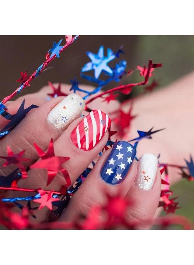 6 Boxes Independence Day Star Glitter 4Th Of July Nail Art Sequins Holographic Nail Decals Mixed Star Hollow Hexagon Circles Confetti Shaped For Women Girls Face Body Diy Nail Decoration