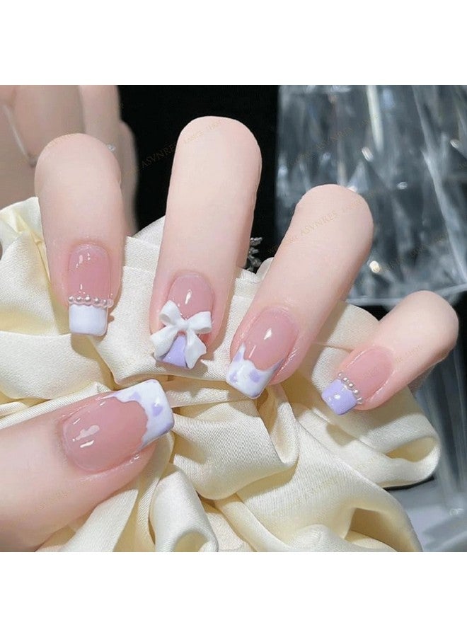 9 Colors 3D Bow Nail Art Decorations 100Pcs Colorful Bowknot Nail Accessories 3D Bows Nail Charms For Acrylic Resin Flatback Nail Art Design