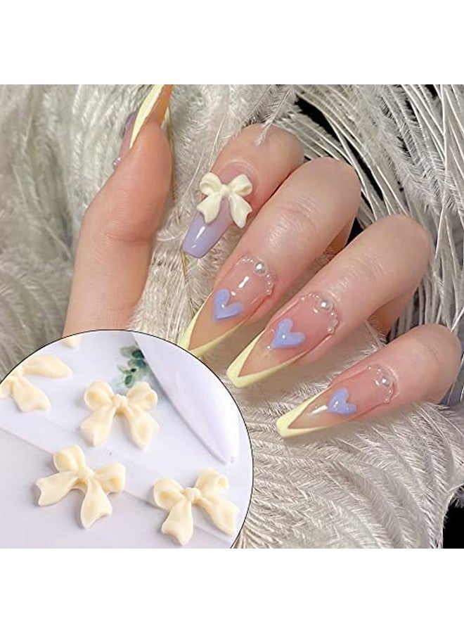 9 Colors 3D Bow Nail Art Decorations 100Pcs Colorful Bowknot Nail Accessories 3D Bows Nail Charms For Acrylic Resin Flatback Nail Art Design
