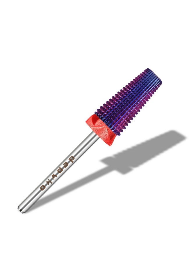 5 In 1 Nail Drill Bits 332'' Carbide Tungsten Nail Bits Two Way Rotate Professional Advanced Safety Cuticle Bits For Nail Fast Remove For Manicure Pedicure Cuticle Gel Polishing(F Purple)