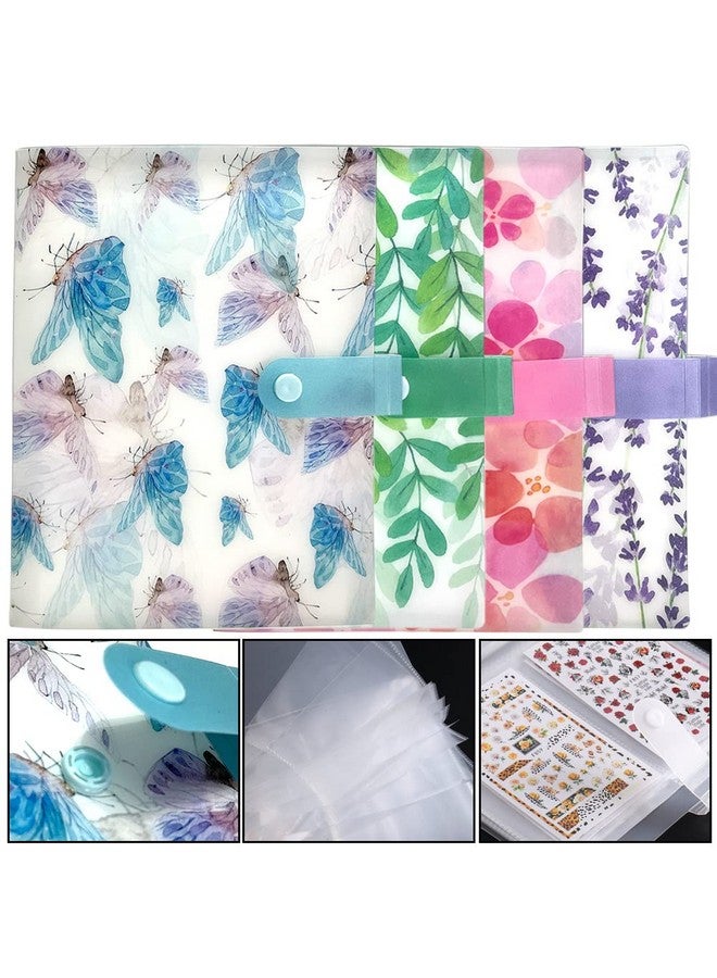 144 Slots Wisteria Flower Nail Art Sticker Storage Book Nail Art Decals Collecting Album Empty Display Book Collecting Holder Binder Book Plastic Diy Design Tools For Nail Art Sticker