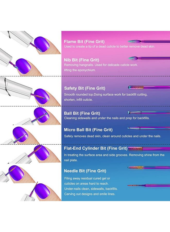 25Pcs Nail Drill Bits Set With Portable Nail Drill Bit Holder 332 Inch Nail Drill Bits For Acrylic Nails Ceramic Diamond Carbide Cuticle Efile Remover Bits For Home Salon Acrylic Gel Nail Polish