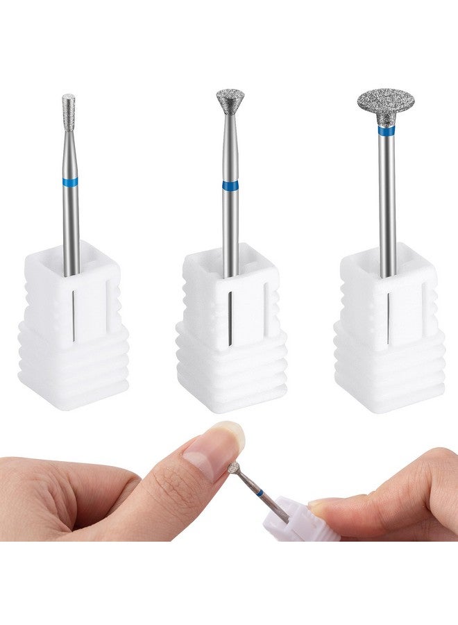 3Pcs Nail Drill Bits For Acrylic Nails Diamond Nail Bits Manicure Grinding Head Tools For Nail Art