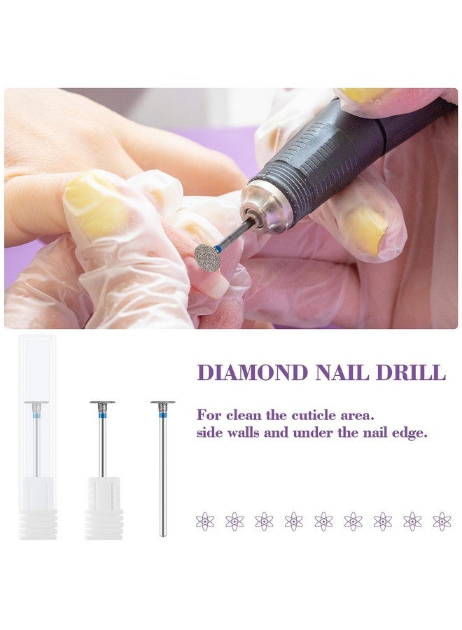 3Pcs Nail Drill Bits For Acrylic Nails Diamond Nail Bits Manicure Grinding Head Tools For Nail Art