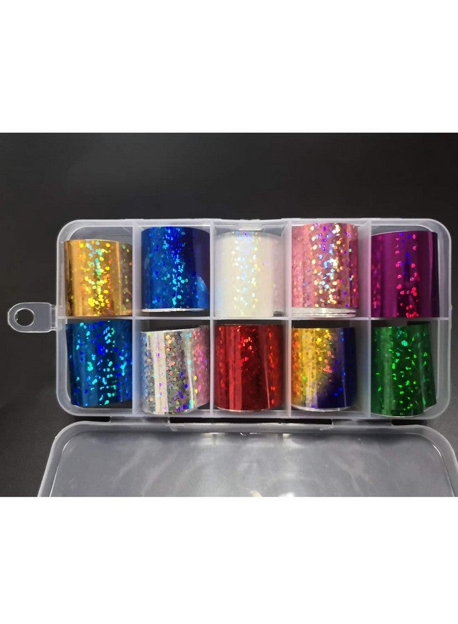 30 Roll Holographic Transfer Nail Foil Sticker Silver Laser Nail Decals 10 Roll Nails Strip Tape For Nails Art Design Decoration