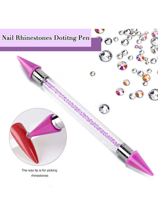 1500Pcs Rhinestones Crystal Ab Rhinestones For Nail With Pick Up Tweezers And Nail Rhinestone Picker Nail Art Tools