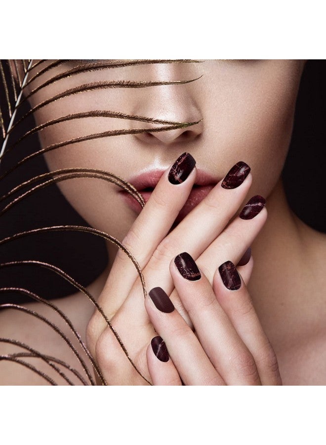 168 Pieces 12 Sheets Full Wrap Nail Polish Stickers Self Adhesive Glitter Gradient Marble Color Nail Decal Strips With Glass Nail File For Women Girls Diy Nail Craft (Lovely Style)