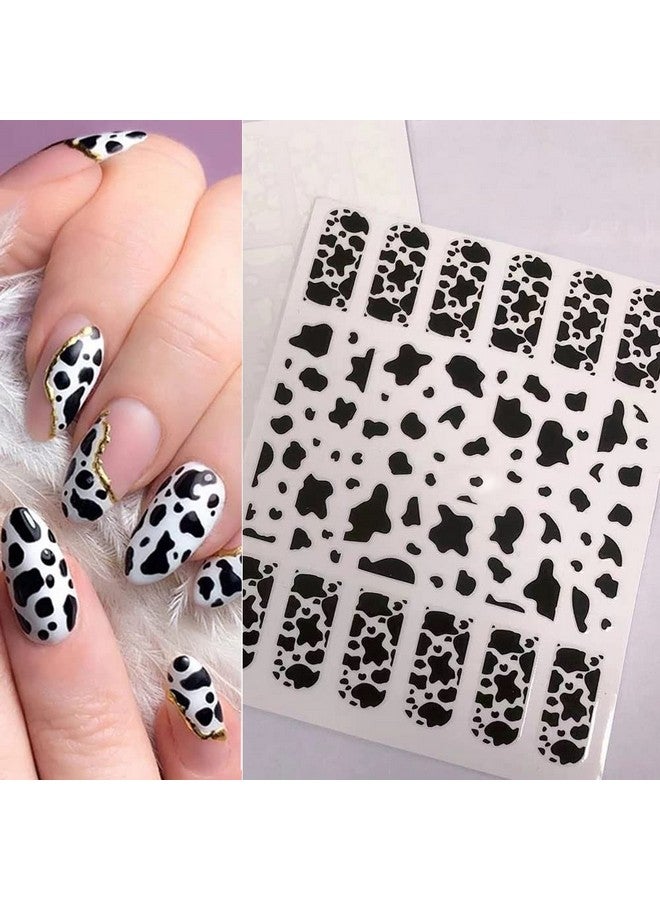 7 Sheets Gold Nail Art Stickersgraffiti Nail Decals 3D Selfadhesive Nail Art Supplies Metal Laser Cow Graffiti Gold Silver Black Nail Art Design Manicure Tips Diy Nail Decorationfor Women Girl Kids