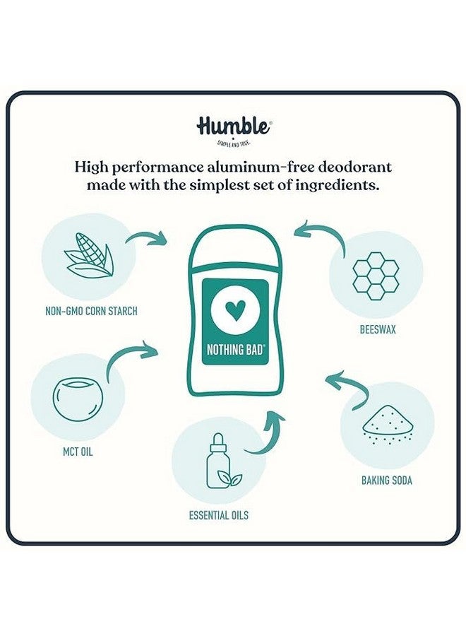 Humble Brands Original Formula Aluminumfree Deodorant. Long Lasting Odor Control With Baking Soda And Essential Oils, Black Spruce, Pack Of 1