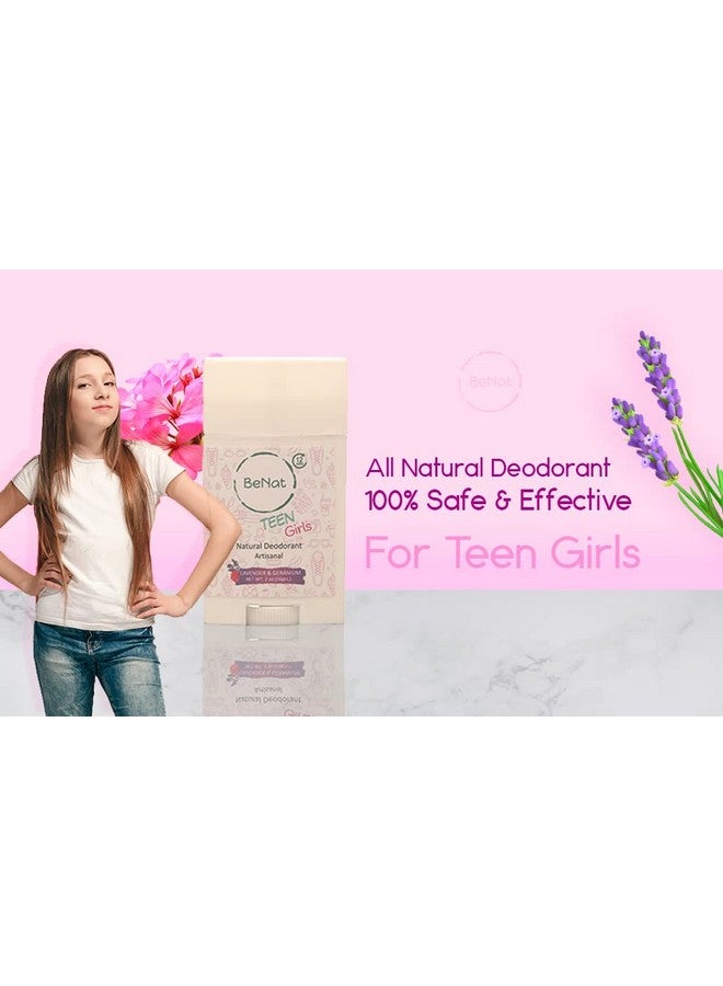 2Pack All Natural Deodorant For Teen Girls 100% Natural Aluminumfree Carcinogen Free Kids Deodorant For Girls Clinically Proven To Be Safe For Children And Teenagers