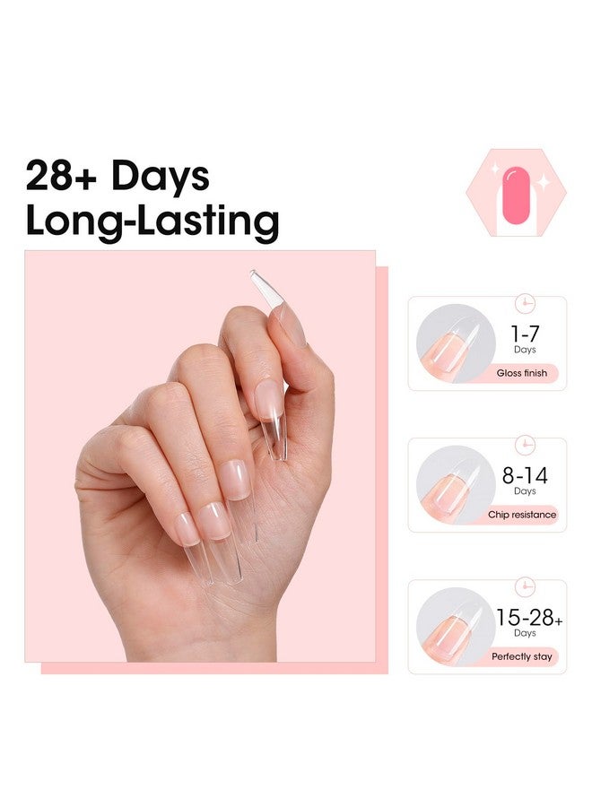 Solid Nail Glue Gel For False Nail Tips Huge Capacity 15G Press On Nail Glue Solid Acrylic Nail Glue Gel For Salon Art Diy At Home Need Uv Light Cured