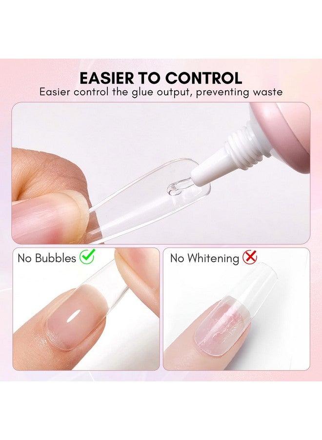 Gel Nail Glue Solid Nail Glue For Press On Nails For Soft Gel Nail Tips 15Ml Nail Lamp Needed Multifunctional Nail Tools Strong Adhesive Rhinestone Glue Gel For Nail Charms Nail Gems