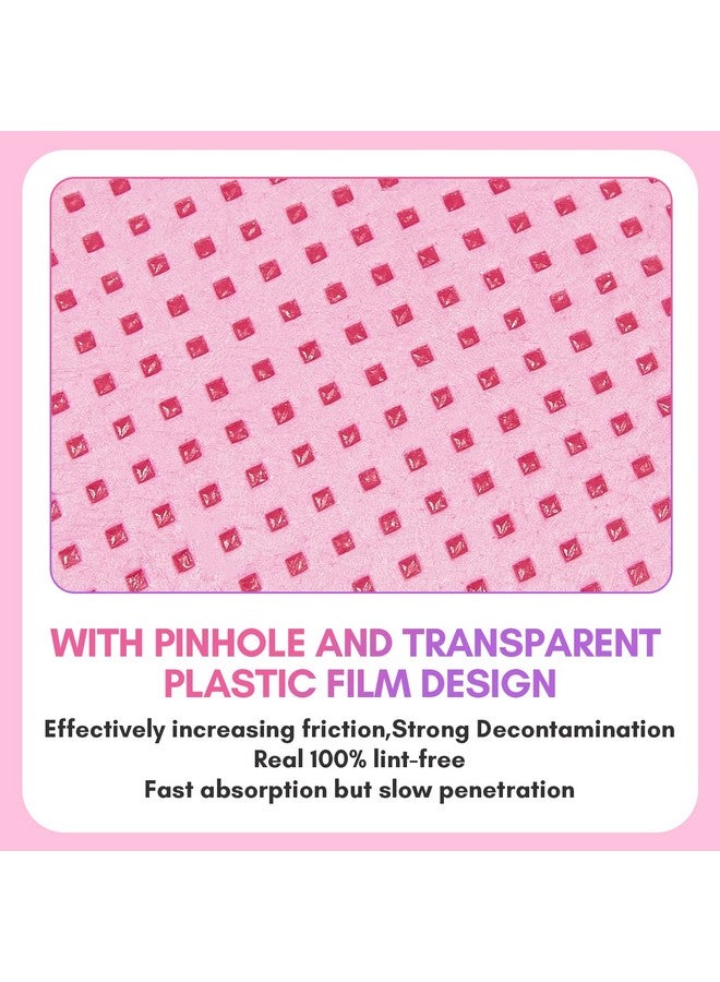 Lint Free Nail Wipes Nail Polish Remover Pads 1000Pcs Eyelash Extension Glue Wipes Super Absorbent Soft Nonwoven Acetone Gel Nails Wipes Dry Wipes For Nail Prep And Gel Polish Remover Pink
