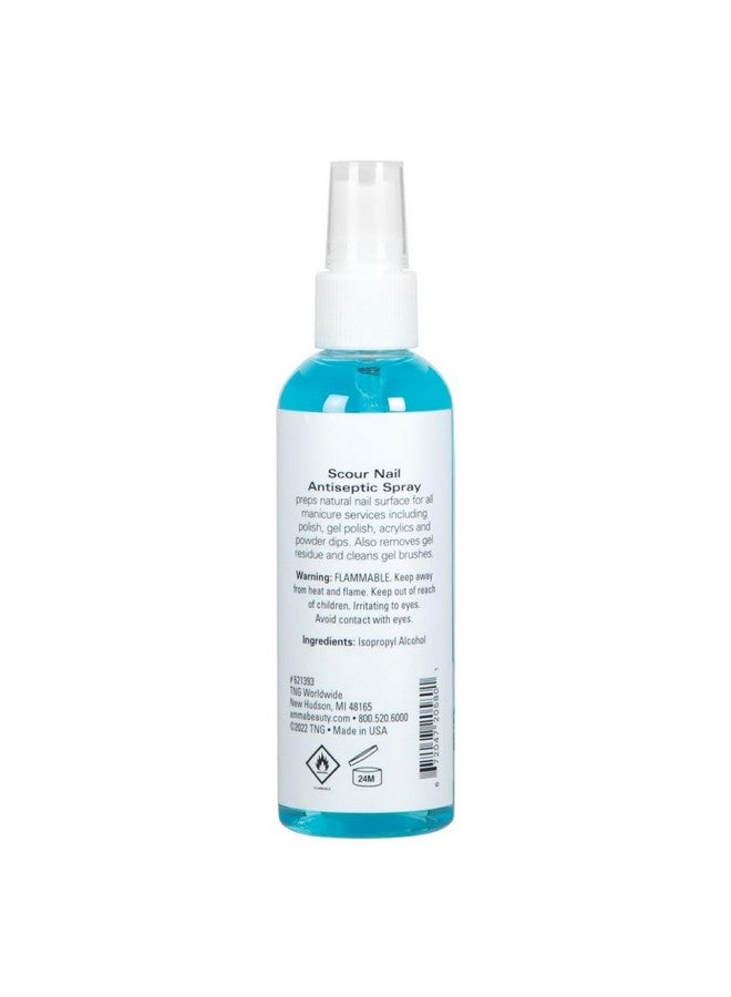 Scour Nail Antiseptic Spray Nail Surface Cleanser And Cleaning Solution 12+ Free Formula 100% Vegan & Crueltyfree 3.3 Oz.