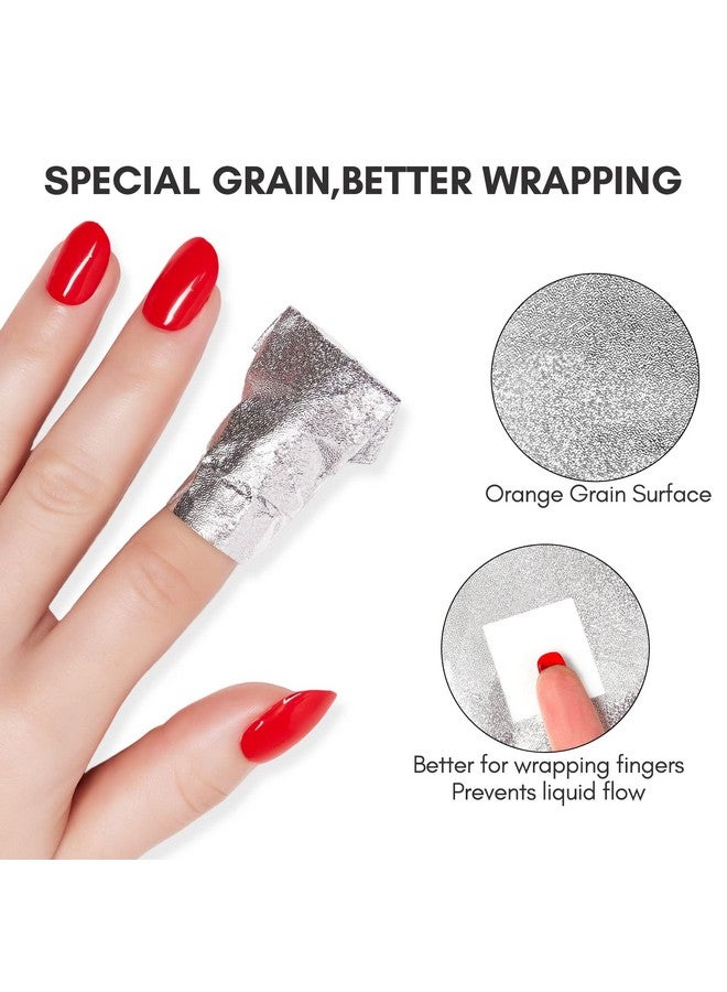 Nail Polish Remover 100Pcs Nail Foil Wraps For Soak Off Gel Polish Remover With 1.18Inch Preattached Lint Free Cotton Pads For Nails Non Acetone Nail Polish Remover
