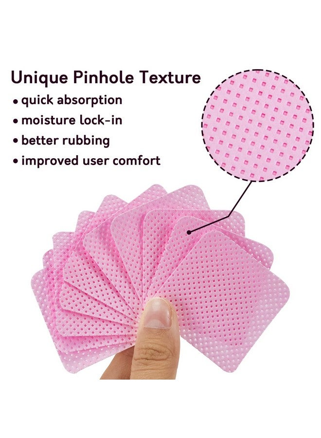 540Pcs Lint Free Nail Wipes Nonwoven Soft Nail Polish Remover Pads, Nail Polish Remover Wipes Pink Lint Free Wipes For Nail Polish Remover, Eyelash Extensions And Nail Art Diy Nail Supplies