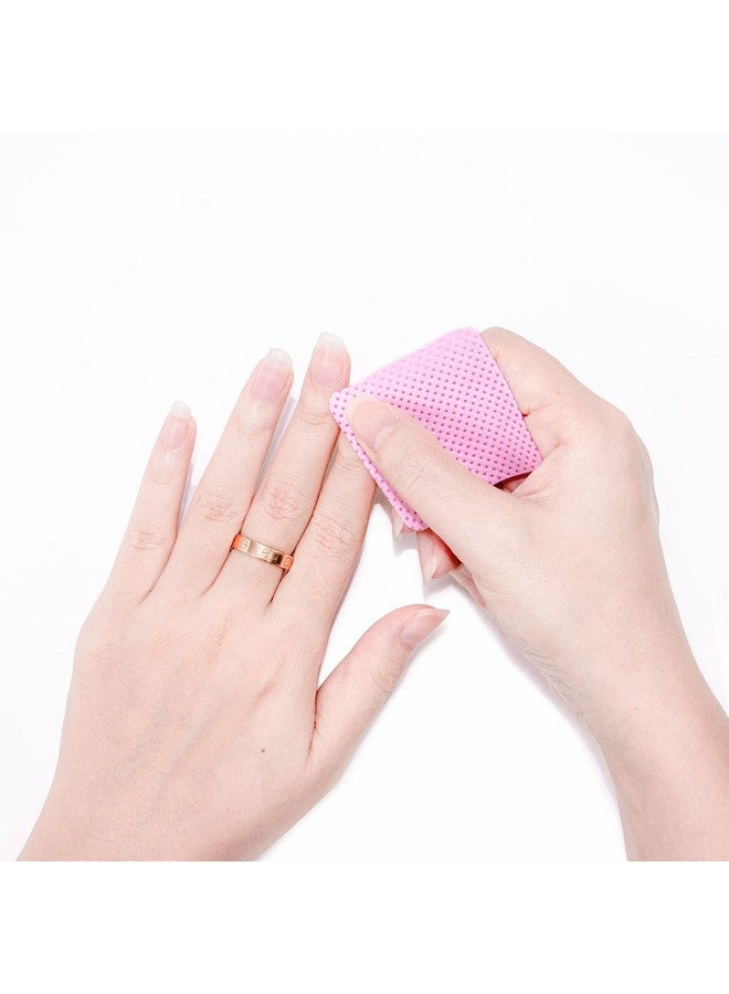 540Pcs Lint Free Nail Wipes Nonwoven Soft Nail Polish Remover Pads, Nail Polish Remover Wipes Pink Lint Free Wipes For Nail Polish Remover, Eyelash Extensions And Nail Art Diy Nail Supplies