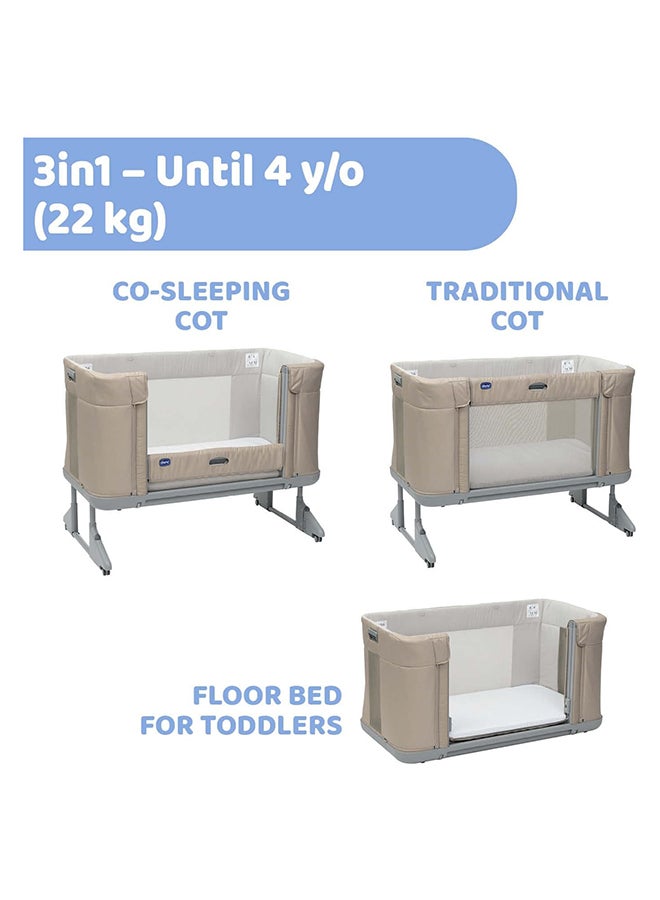 Next2Me Forever Crib, 0M - 4Y, Honey Beige