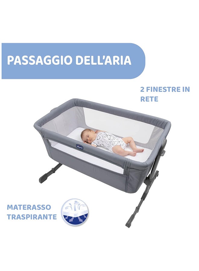 Next2Me Essential Co-Sleeping Crib, 0 - 6M, Stone