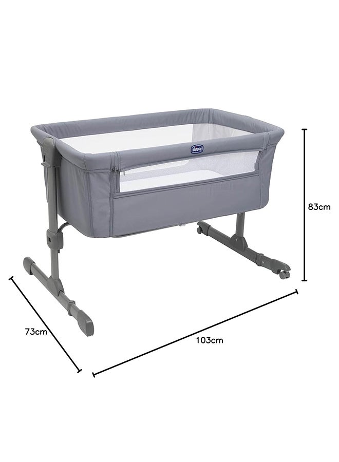 Next2Me Essential Co-Sleeping Crib, 0 - 6M, Stone