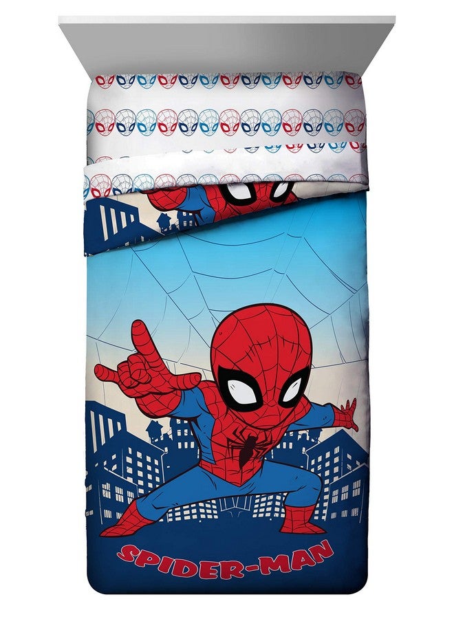 Marvel Super Hero Adventures Go Spidey 4 Piece Toddler Bed Set Super Soft Microfiber Bed Set Includes Toddler Size Comforter & Sheet Set Bedding Features Spiderman