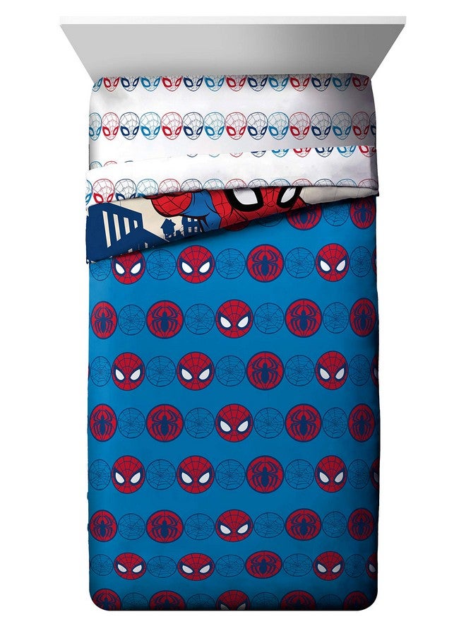 Marvel Super Hero Adventures Go Spidey 4 Piece Toddler Bed Set Super Soft Microfiber Bed Set Includes Toddler Size Comforter & Sheet Set Bedding Features Spiderman