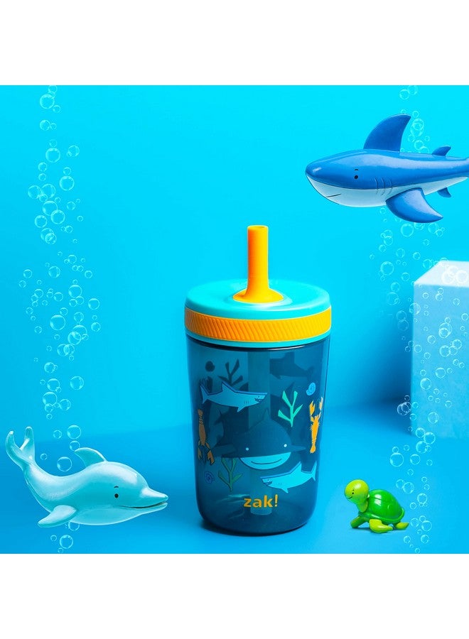 Kelso 15 Oz Tumbler Set, (Underwater) Nonbpa Leakproof Screwon Lid With Straw Made Of Durable Plastic And Silicone, Perfect Baby Cup Bundle For Kids (2Pc Set)