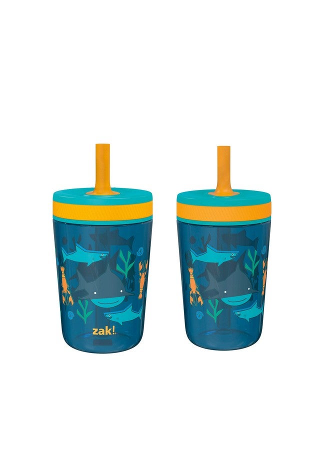 Kelso 15 Oz Tumbler Set, (Underwater) Nonbpa Leakproof Screwon Lid With Straw Made Of Durable Plastic And Silicone, Perfect Baby Cup Bundle For Kids (2Pc Set)