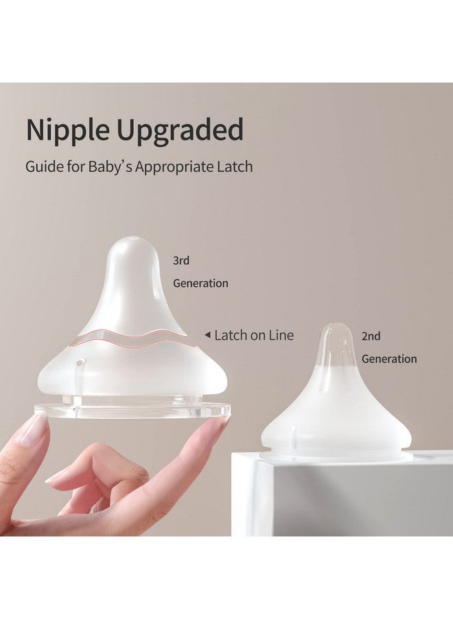 Silicone Nipple (Ll) With Latchon Line, Natural Feel, 9+ Months, 4 Counts