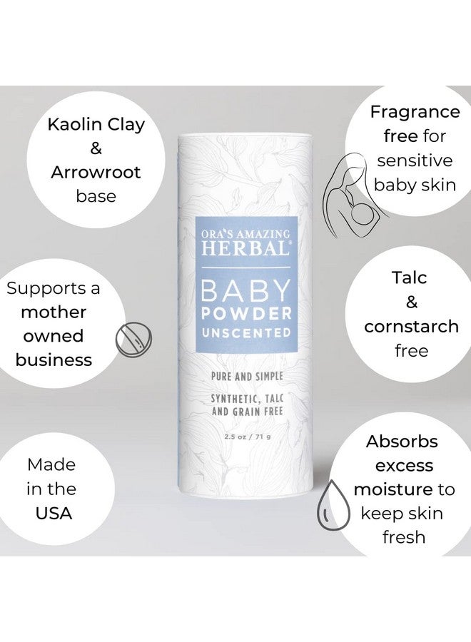 Talc Free Baby Powder, Cornstarch Free Baby Powder, Unscented Fragrance Free Powder, Arrowroot Baby Powder, Talcfree Baby Powder, Ora’S Amazing Herbal
