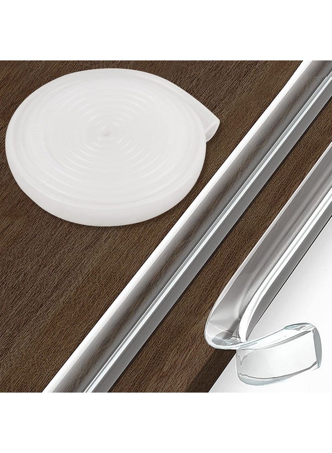 Baby Proofing, Edge Protector 100% Silicone, Soft Corner Protectors For Kids, Pretape Adhesive Edge Guard For Kids Safety, Child Drawer Furniture Cabinet Bumper (9.84Ft 0.6X0.6In(Width))