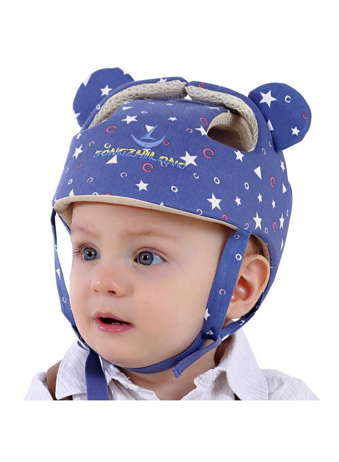Baby Infant Toddler Helmet Safety Headguard Head Protective Cushion Cute Children Adjustable Safety Helmet Hat Harnesses Cap Kid Child Crawl Walk Playing (Starry Blue)
