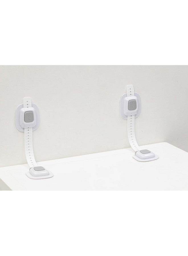 No Drill Anti Tip Furniture Straps Wall Anchors For Baby Proofing (2024 Upgraded 2P)