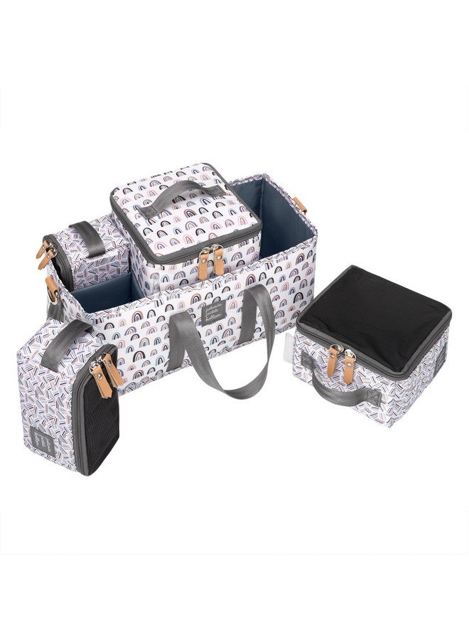 Intermix Deluxe Kit | 3In1 Grid Caddy Organizer W/Lightweight Packing Cubes | Keep Everything Organized In Diaper Bag, Stroller, Or Nursery Unity