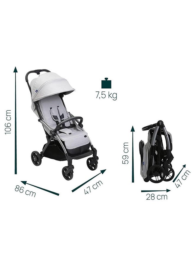 Baby Goody Xplus Stroller, 0M - 4Y, Pearl Grey