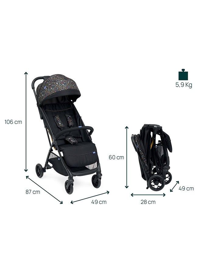 Baby Glee Stroller, 0M - 4Y, Playful Black