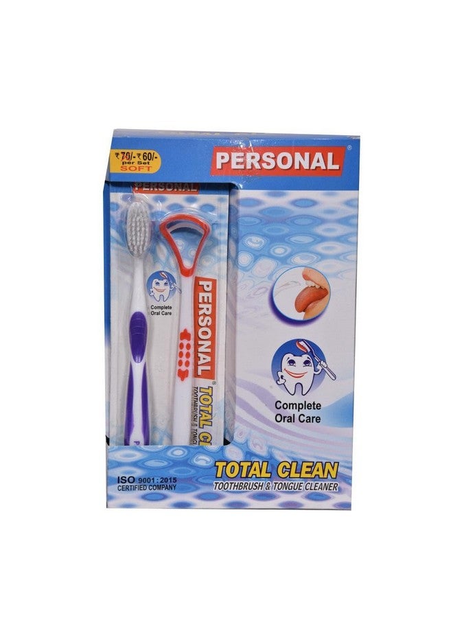 Soft Reaches All The Critical Areas Manual Total Clean Toothbrush & Tongue Cleaner 12 Pieces