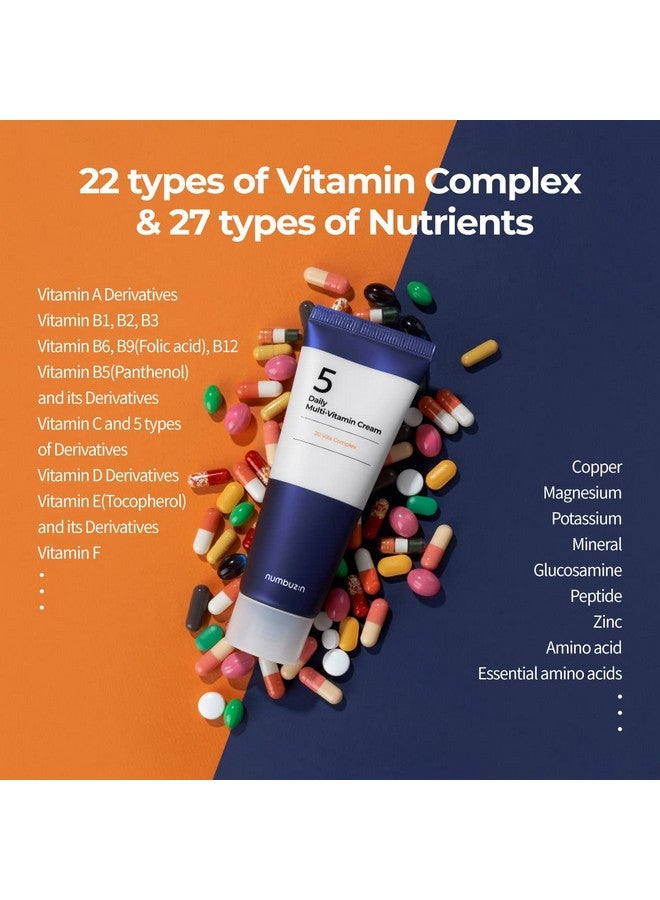 No.5 Daily Multivitamin Cream With Vitamin C Panthenol Nourishes Brightens Hydrates Firms And Protects 2.02Oz / 60Ml