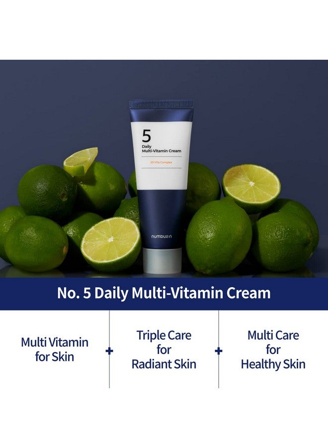 No.5 Daily Multivitamin Cream With Vitamin C Panthenol Nourishes Brightens Hydrates Firms And Protects 2.02Oz / 60Ml