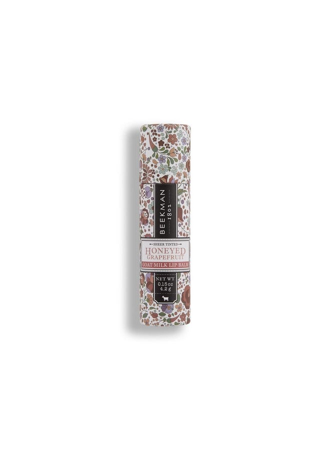 Tinted Lip Balm, Honeyed Grapefruit Scented 0.15 Oz With Goat Milk, Vitamin E, Beeswax & Shea Butter To Hydrate & Soothe Good For Sensitive Skin Cruelty Free