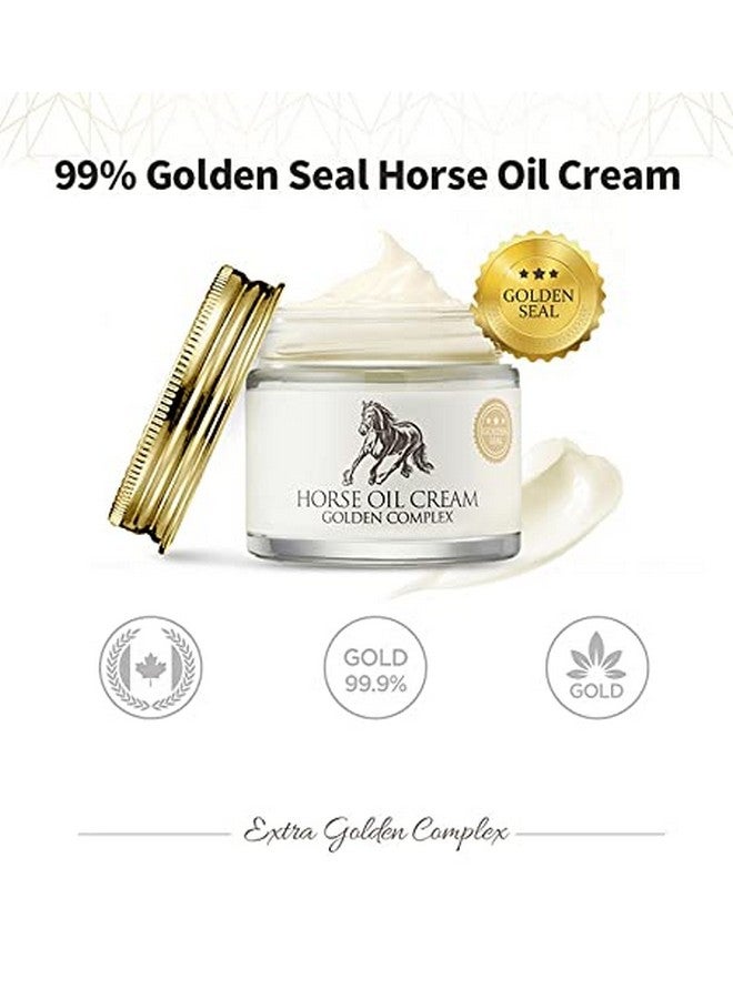Mayu Horse Oil And Gold Intense Moisturizing Nourishing Rich Facial Cream Moisturizer Golden Complex Gift For All Skin Type (70Ml/2.37 Fl.Oz)