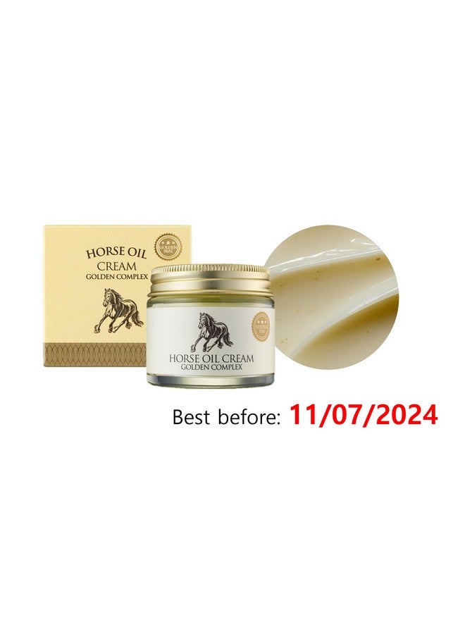 Mayu Horse Oil And Gold Intense Moisturizing Nourishing Rich Facial Cream Moisturizer Golden Complex Gift For All Skin Type (70Ml/2.37 Fl.Oz)