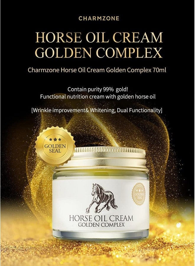 Mayu Horse Oil And Gold Intense Moisturizing Nourishing Rich Facial Cream Moisturizer Golden Complex Gift For All Skin Type (70Ml/2.37 Fl.Oz)