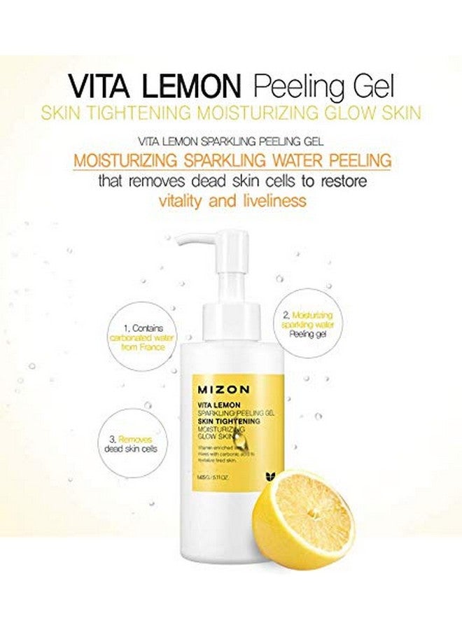 Vita Lemon Peeling Gel Lemon Peel Oil And Sparkling Water Skin Tightening Moisturizing Skin Vitality Removes Dead Skin Cells (150G/ 5.3 Oz)