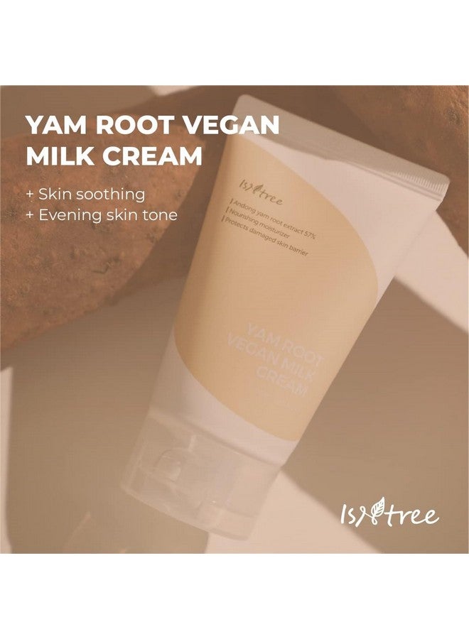 Yam Root Vegan Milk Cream 80Ml 2.7 Fl.Oz | Nourishing Moisturizer | Vegan Milk Moisturizer | Korean Skincare