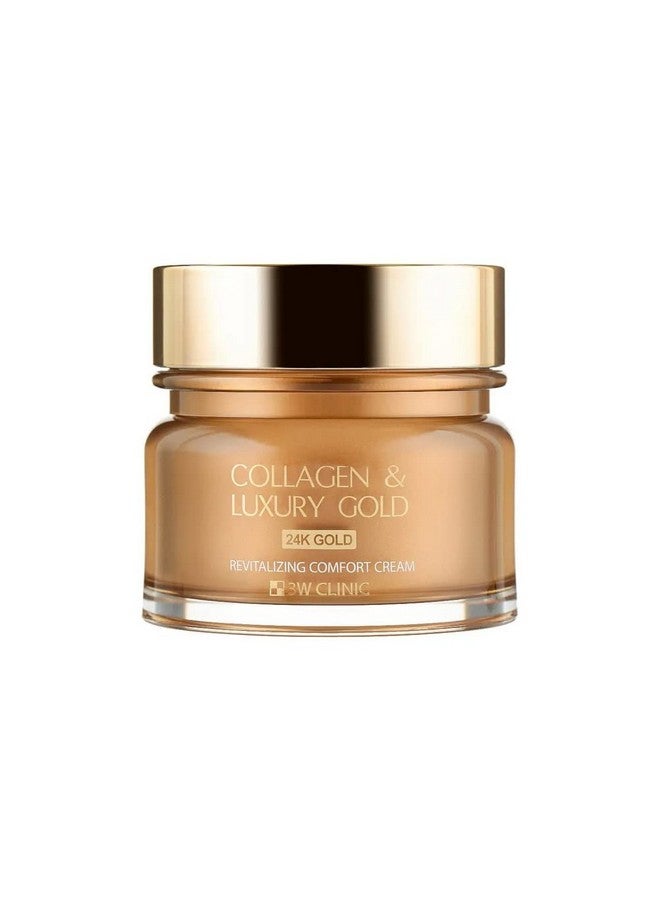 Collagen Luxury Gold Moisture Facial Cream 100Ml(3.38Fl.Oz.) Shea Butter 24K Gold Ingredients