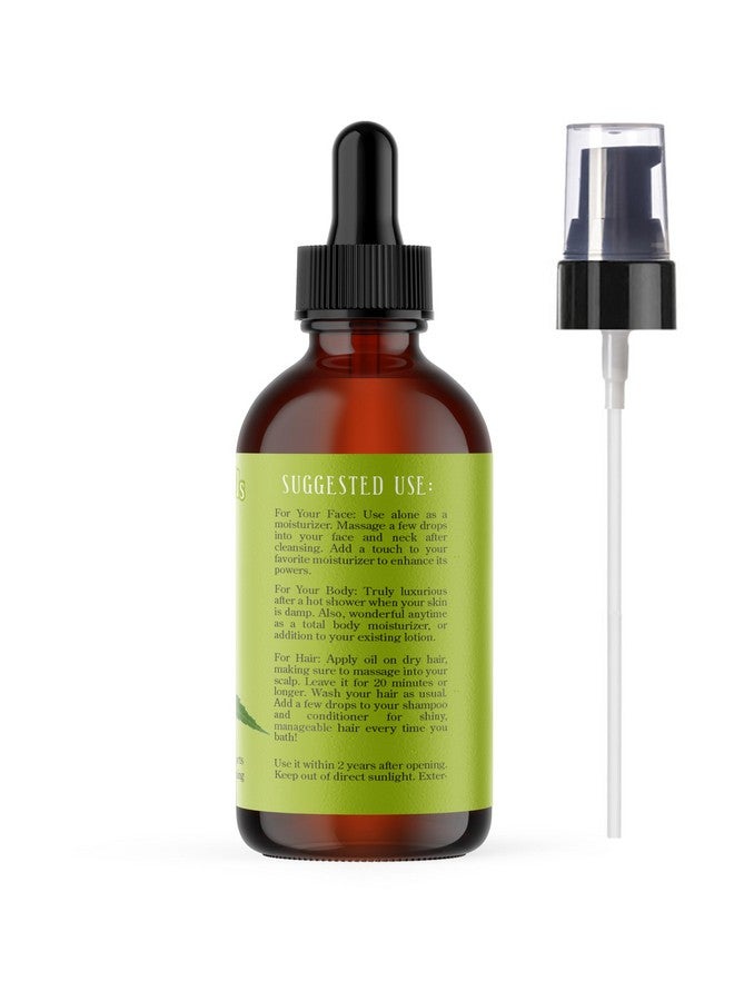 4Oz Neem Seed Oil 100% Pure And Natural Organic Coldpressed Unrefined Includes Pump & Dropper (4Neem)