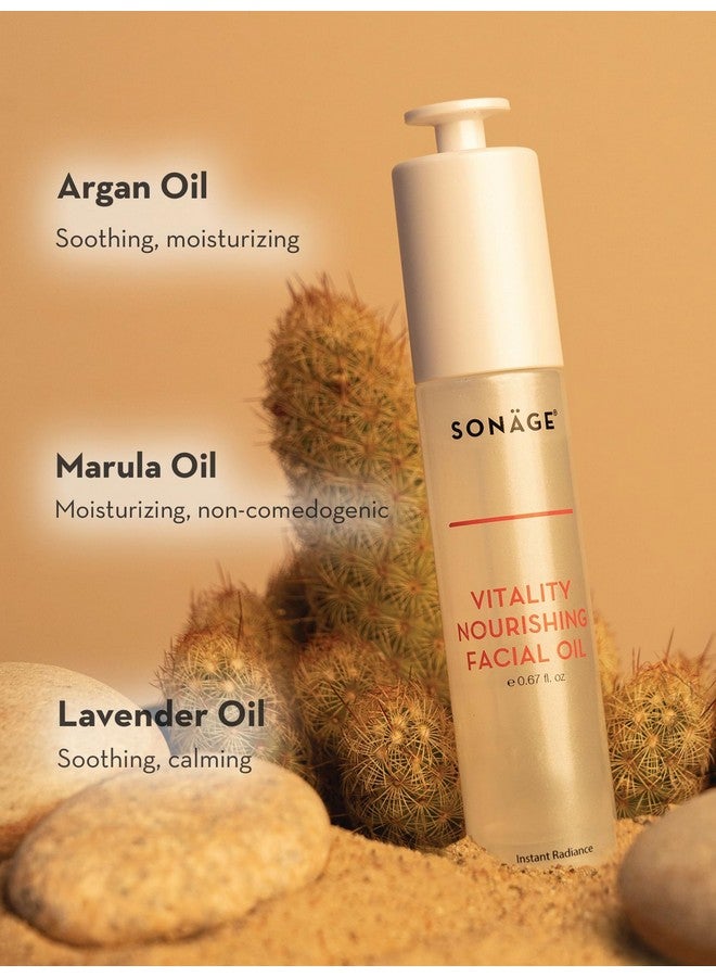 Vitality Nourishing Facial Oil | Hydrates And Locks In Moisture |Facial Oil Infused With 10 Botanicals Antioxidants And Omega Acids | Gentle For All Skin Types