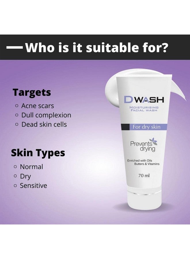 Dwash Creamy Moisturising Face Wash70Ml Pack Of 2